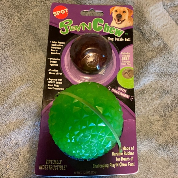 Spot Other - Spot Play'N Chew Treat Plug Puzzle Ball - 2.5 in